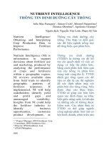 THÔNG TIN DINH DƯỠNG CÂY TRỒNG