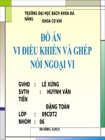 đồ án vi điều khiển và ghép nối ngoại vi