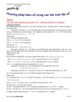phương pháp hàm số trong các bài đại số