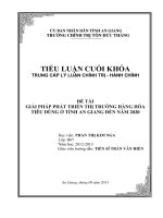 giải pháp phát triển thị trường hàng hoá tiêu dùng ở tỉnh an giang đến năm 2020
