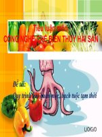 tiểu luận môn công nghệ chế biến thuỷ sản hải sản