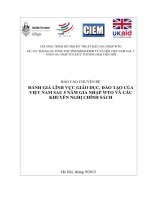 BÁO CÁO CHUYÊN ĐỀ ĐÁNH GIÁ LĨNH VỰC GIÁO DỤC, ĐÀO TẠO CỦA VIỆT NAM SAU 5 NĂM GIA NHẬP WTO VÀ CÁC KHUYẾN NGHỊ CHÍNH SÁCH