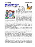 phương pháp ôn thi đại học cao đẳng