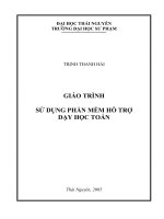 GIÁO TRÌNH SỬ DỤNG PHẦN MỀM HỖ TRỢ DẠY HỌC TOÁN