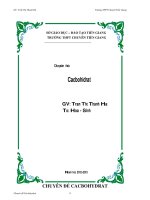 chuyên đề cacbohidrat ôn thi đại học