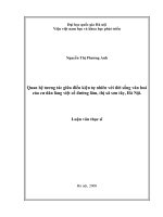 Quan hệ tương tác giữa điều kiện tự nhiên với đời sống văn hóa của cư dân làng Việt cổ Đường Lâm, thị xã Sơn Tây, Hà Nội