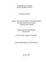 Quản lý hoạt động giáo dục ngoài giờ lên lớp của học sinh dân tộc nội trú ở trường Hữu nghị 80