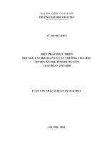 Biện pháp phát triển đội ngũ cán bộ quản lí các trường tiểu học huyện Ân Thi, tỉnh Hưng Yên giai đoạn 2013- 2020