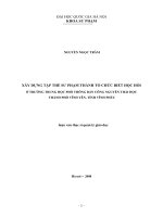 Xây dựng tập thể sư phạm thành tổ chức biết học hỏi ở trường Trung học Phổ thông Bán công Nguyễn Thái Học thành phố Vĩnh Yên, tỉnh Vĩnh Phúc