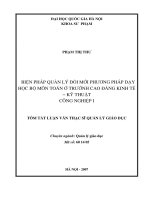 Biện pháp quản lý đổi mới phương pháp dạy học bộ môn Toán ở trường cao đẳng Kinh tế - Kỹ thuật Công nghiệp I tt.PDF