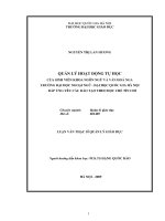 Quản lý hoạt động tự học của sinh viên Khoa Ngôn ngữ và Văn hóa Nga trường Đại học Ngoại ngữ - Đại học Quốc gia Hà Nội đáp ứng yêu cầu đào tạo theo học chế tín chỉ