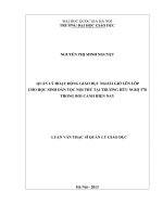 Quản lý hoạt động thực tập cho sinh viên trường Đại học Ngoại thương