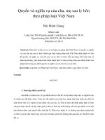 Quyền và nghĩa vụ của cha, mẹ sau ly hôn theo pháp luật Việt Nam