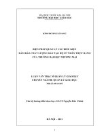 Biện pháp quản lý các điều kiện đảm bảo chất lượng đào tạo hệ cử nhân thực hành của Trường Đại học Thương mại