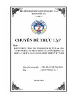 Hoàn thiện công tác thẩm định dự án vay vốn tín dụng Đầu tư phát triển của Ngân hàng tại Sở giao dịch I  Ngân hàng Phát triển Việt Nam