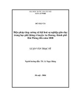 Biện pháp tăng cường xã hội hoá sự nghiệp giáo dục trung học phổ thông ở huyện An Dương, thành phố Hải Phòng đến năm 2008