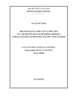 Biện pháp quản lý học tập của học viên các lớp liên kết đào tạo hệ thống chính quy ở trung tâm đào tạo bồi dưỡng tại chức tỉnh Nam Định