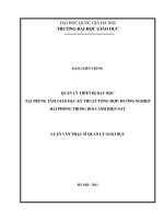 Quản lý thiết bị dạy học tại Trung Tâm Giáo dục Kỹ thuật tổng hợp - hướng nghiệp Hải Phòng trong bối cảnh hiện nay