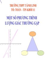 Bài giảng Đại số 11 chương 1 bài 3 Một số phương trình lượng giác thường gặp