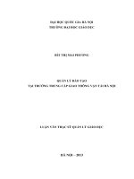 Quản lý đào tạo tại trường Trung cấp Giao thông vận tải Hà Nội