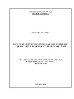 Biện pháp quản lý quá trình dạy học hệ đại học tại Học viện Y dược học Cổ truyền Việt Nam