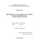 Đô thị hóa và tác động của nó đến những biến đổi làng xã ngoại thành Hà Nội (Qua trường hợp làng Phú Đô