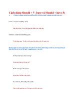 Cách dùng của Should + V_bare và Shoulda