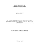 Quản lý quá trình dạy học các môn chuyên ngành theo học chế tín chỉ tạo trường Cao đẳng Công nghệ VIETTRONICS