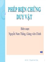 Bài giảng môn triết học Phép biện chứng duy vật