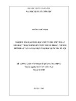 Tổ chức đào tạo theo học chế tín chỉ đối với các môn học thuộc khối kiến thức chung trong chương trình đào tạo sau đại học ở Đại học Quốc gia Hà Nội