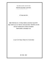 Biện pháp quản lý hoạt động giáo dục đạo đức học sinh tại các trung tâm giáo dục thường xuyên huyện Nghĩa Hưng, tỉnh Nam Định trong bối cảnh hiện nay