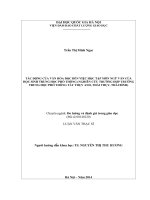 Tác động của văn hóa đọc đến việc học tập môn ngữ văn của học sinh trung học phổ thông (Nghiên cứu trường hợp trường trung học phổ thông Tây Thụy Anh, Thái Thụy, Thái Bình