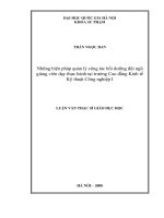 Những biện pháp quản lý công tác bồi dưỡng đội ngũ giảng viên dạy thực hành tại trường Cao đẳng Kinh tế Kỹ thuật Công nghiệp I.PDF