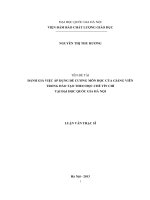 Đánh giá việc áp dụng đề cương môn học của giảng viên trong đào tạo theo học chế tín chỉ tại Đại học Quốc gia Hà Nội. ThS. Đo lường và đánh giá trong giáo dục