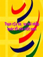 Bài giảng môn quan hệ quốc tế Toàn cầu hóa và hội nhập quốc tế của Việt Nam