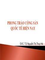 Bài giảng môn quan hệ quốc tế Phong trào quốc tế cộng sản hiện nay