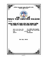 Hoàn thiện kế toán tiêu thụ thành phẩm tại Công ty TNHH Polycom Việt Nam