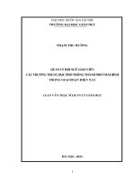 Quản lý đội ngũ giáo viên các trường Trung học phổ thông thành phố Thái Bình trong giai đoạn hiện nay
