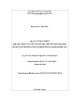 Quản lý phát triển đội ngũ cộng tác viên thanh tra chuyên môn tiểu học huyện Xuân Trường, tỉnh Nam Định trong giai đoạn hiện nay
