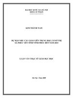 Dự báo nhu cầu giáo viên trung học cơ sở thị xã Phúc Yên, tỉnh Vĩnh Phúc đến năm 2015