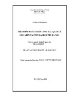 Biện pháp hoàn thiện công tác quản lý sinh viên tại Viện Đại học Mở Hà Nội