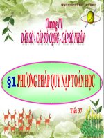 Bài giảng Đại số 11 chương 3 bài 1 Phương pháp quy nạp toán học