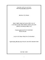 Phát triển đội ngũ giáo viên vật lý cấp trung học phổ thông tỉnh Lạng Sơn trong giai đoạn hiện nay