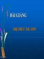Bài giảng Đại số 11 chương 2 bài 3 Nhị thức Niu-tơn