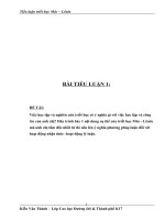 Tiểu luận triết học MAC-LENIN lớp cao học