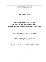 Phát triển đội ngũ giáo viên các trường trung học phổ thông Thành phố Nam Định theo chuẩn nghề nghiệp