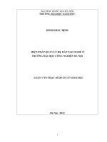 Biện pháp quản lý hệ đào tạo nghề ở trường Đại học Công nghiệp Hà Nội