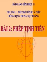 Bài giảng Hình học 11 chương 1 bài 2 Phép tịnh tiến