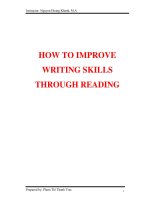 Nâng cao kỹ năng viết Tiếng Anh thông qua môn đọc