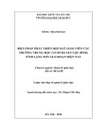 Biện pháp phát triển đội ngũ giáo viên các trường trung học cơ sở huyện Lộc Bình, tỉnh Lạng Sơn giai đoạn hiện nay